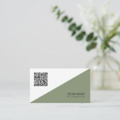 QR-code Modern minimalistisch Schone Professional Visitekaartje (Staand voorkant)