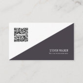 QR-code Modern minimalistisch Schone Professional  Visitekaartje (Voorkant)