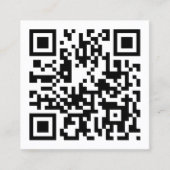 QR-code Modern minimalistisch Vierkante Visitekaartje (Voorkant)