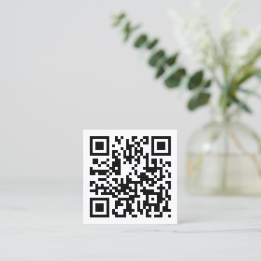QR-code Modern minimalistisch Vierkante Visitekaartje (Staand voorkant)