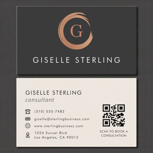 QR-code modern minimalistisch Visitekaartje