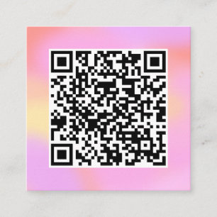 QR-code Modern  pastel roze Boho Feminine Vierkante Visitekaartje