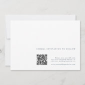 QR code Modern Photo Wedding Dusty Blue Save The Date (Achterkant)