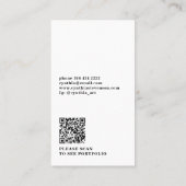 QR CODE modern professioneel model foto Visitekaartje (Achterkant)