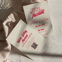 QR Code Modern Rood Kleurrijke Leuke grillige brui
