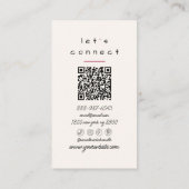 QR Code Modern Roze Geruite Eigenzinnige Boho Girl Visitekaartje (Achterkant)
