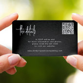 QR CODE modern script RSVP details bruiloft Informatiekaartje