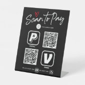 QR Code Modern script Scan pour payer le signe san (Recto)