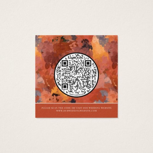 QR Code Modern Terracotta Arch Wedding Invitation (Dos)