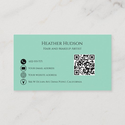 QR-code Modern Visitekaartje (Achterkant)