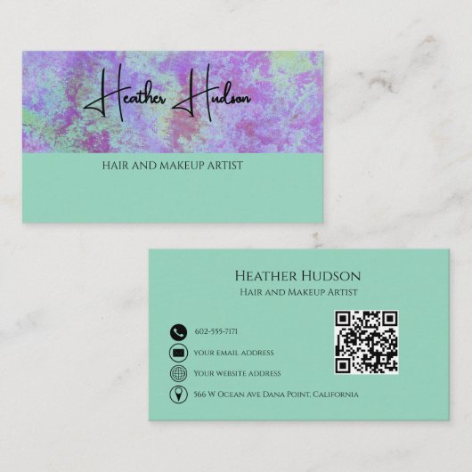 QR-code Modern Visitekaartje (Voorkant / Achterkant)