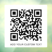 QR-code modern wit stijlvol scanbaar Raamsticker (Vel 3)