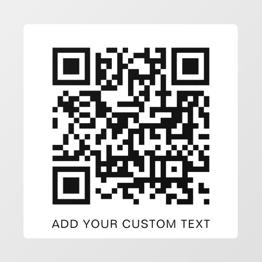 QR-code modern wit stijlvol scanbaar Raamsticker (Vel)