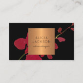 QR CODE modern zwart goud professioneel Visitekaartje (Voorkant)