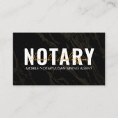 QR-code | Modern zwart marmer mobiele notaris open Visitekaartje (Voorkant)