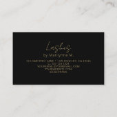 QR Code Moderne Carte de visite de Lashes Chics (Dos)