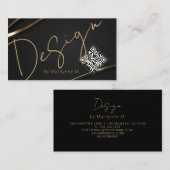 QR Code Moderne Chic Design Carte de visite (Devant / Derrière)