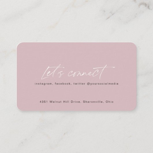 QR code moderne chic design carte de visite  (Dos)