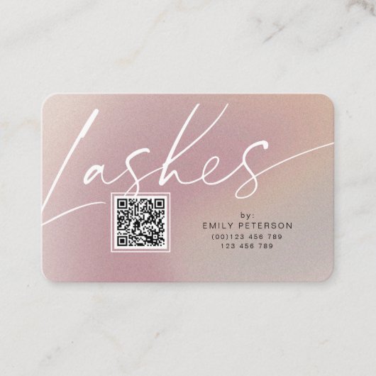 QR code moderne chic design carte de visite  (Devant)