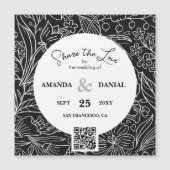QR Code Moderne Floral Calligraphy Wedding Website (Voorkant)