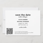 QR-code moderne foto grappige informele bruiloft Save The Date (Achterkant)