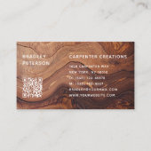 QR-code Moderne houten carpentry constructie Visitekaartje (Voorkant)