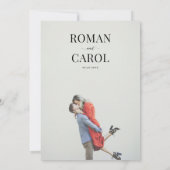 QR Code Moderne minimalistische typografie foto br Kaart (Achterkant)