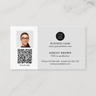 QR-code moderne netwerkmakelaarfoto Visitekaartje