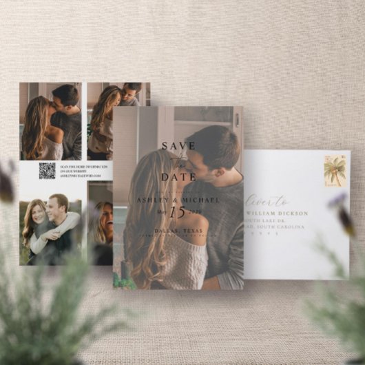 QR Code Moderne Overlay Elegant 5 Fototypografie Save The Date