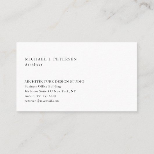 QR CODE moderne professionele basissjabloon Visitekaartje (Voorkant)