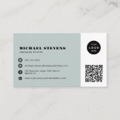 QR-code moderne professionele logo Visitekaartje (Voorkant)
