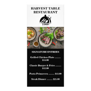  QR-code moderne restaurant menukaart rackcard Reclamekaart