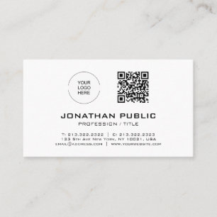 QR Code Moderne Sjabloon Elegante Barcode Trendy Visitekaartje