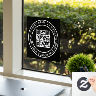 QR Code | Moderne stijlvolle afdrukbare vensterfol Raamsticker