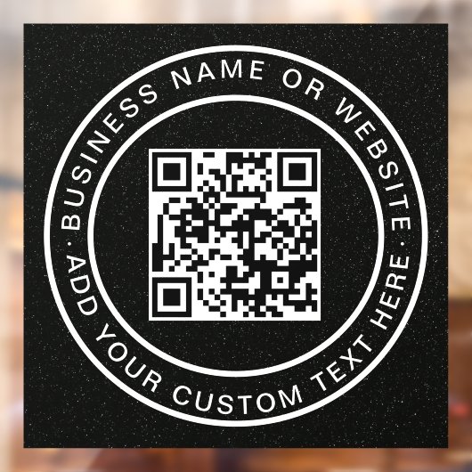 QR Code | Moderne stijlvolle afplakbaar op ramen Raamsticker (Vel 2)