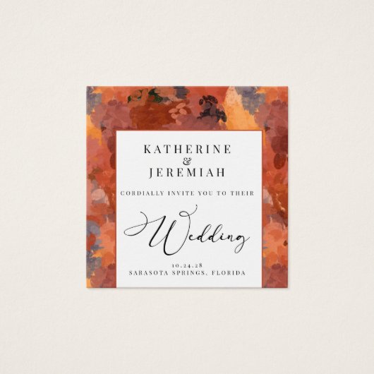 QR Code Moderne Terracotta Boho Faire-part de mari (Devant)