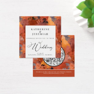 QR Code Moderne Terracotta Boho Faire-part de mari