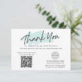 QR code Moderne trendnetworking kleine onderneming Bedankkaart (Staand voorkant)