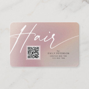 QR-code moderne visitekaartjes voor haarstylist