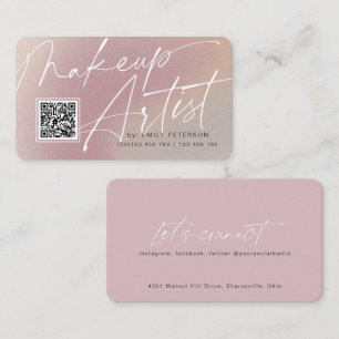 QR-code moderne visitekaartjes voor make-up arties