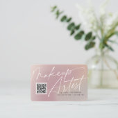 QR-code moderne visitekaartjes voor make-up arties (Staand voorkant)