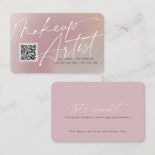 QR-code moderne visitekaartjes voor make-up arties