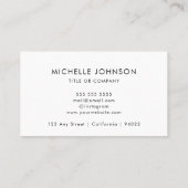 QR-code Moderne witte notaris Visitekaartjes (Achterkant)