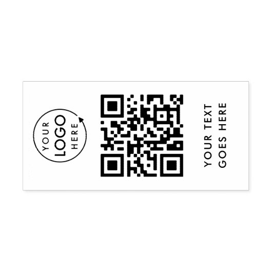 QR-code | Moderne zakelijke Logo Rubberstempel (Afrduk)