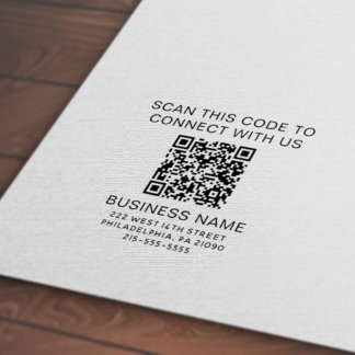 QR-code moderne zelfinkende stempel voor zakelijk