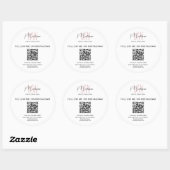 QR-code Monogram Logo Bakkerij Sticker (Vel)