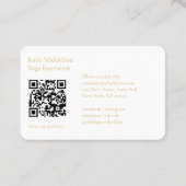 QR Code- Moon Yoga Reiki Carte de visite de bien-ê (Dos)
