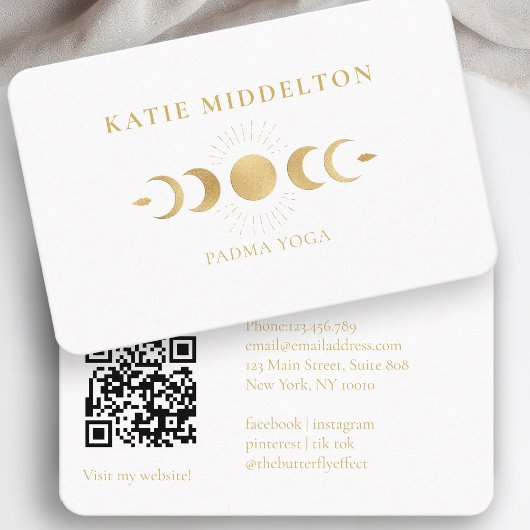 QR Code- Moon Yoga Reiki Carte de visite de bien-ê