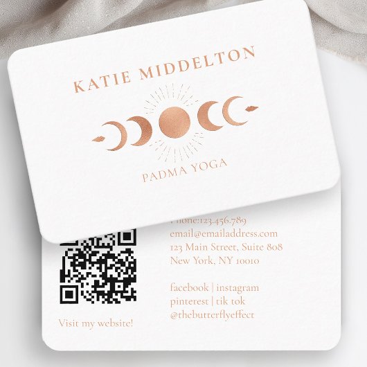 QR Code- Moon Yoga Reiki Carte de visite de bien-ê