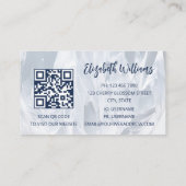 QR Code Mountain Crystal Gem Stone Visitekaartje (Achterkant)